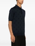 Dolce & Gabbana logo-jacquard silk polo shirt