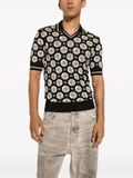 Dolce & Gabbana logo-print silk polo shirt