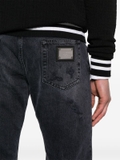 Dolce & Gabbana ripped-detailed cotton jeans