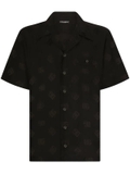Dolce & Gabbana DG monogram-jacquard silk shirt