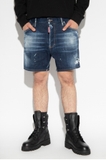 DSQUARED2 DSQUARED2 NAVY BLUE DENIM SHORTS