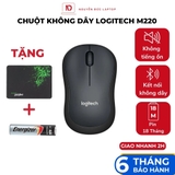 Chuột Không Dây Logitech M220 Silent Không Ồn Pin 1.5 năm, Chuột Logitech USB Wireless cho Laptop (tặng bàn di chuột)