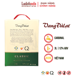 Vang Đàlạt Classic White Wine hộp 3L