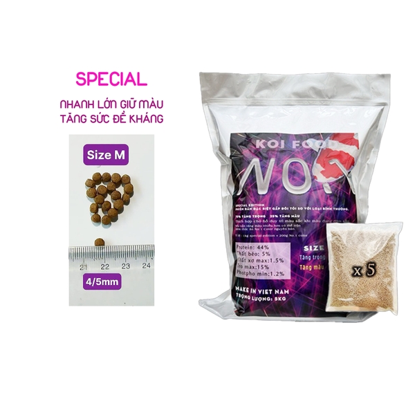 Thức ăn cá Koi No.1 Mix 25:75 phiên bản đặc biệt tăng màu duy trì