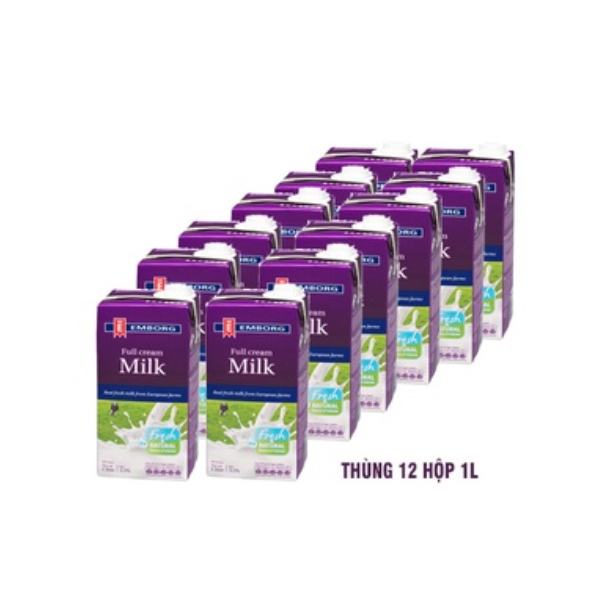 Sữa tươi nguyên kem Emborg fullcream 1L - Thùng 12