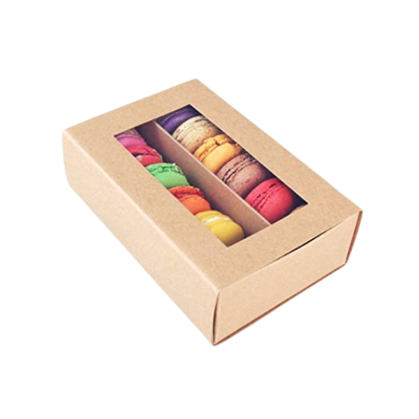 Hộp giấy đựng bánh macaron to (2 ngăn)