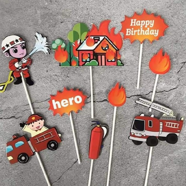 Set que cắm lính cứu hỏa hero đỏ