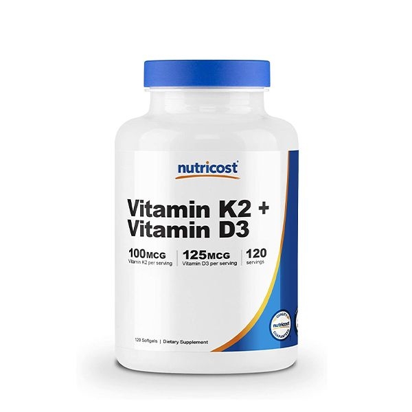 Nutricost Vitamin K2 + D3, 120 Softgels