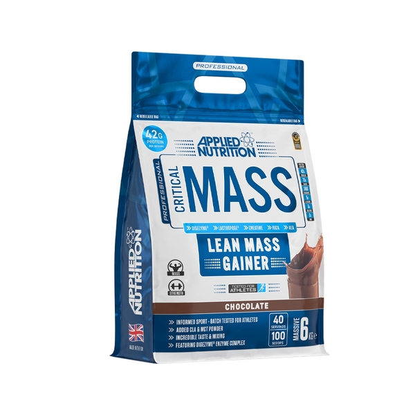 Sữa Tăng Cân Applied Nutrition Critical Mass, 6KG (40 Servings)