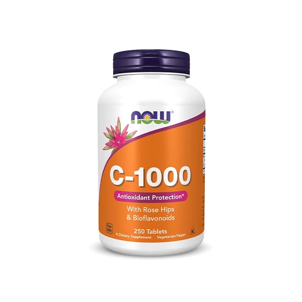 Now Vitamin C-1000 With Rose Hips & Bioflavonoids, 250 Tablets