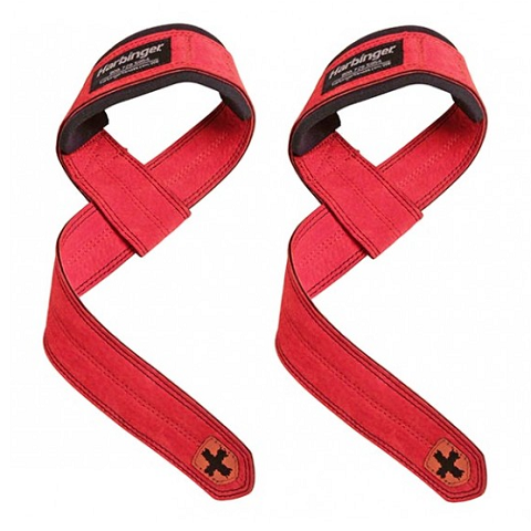 Harbinger Padded Real Leather Lifting Straps (Da thật)