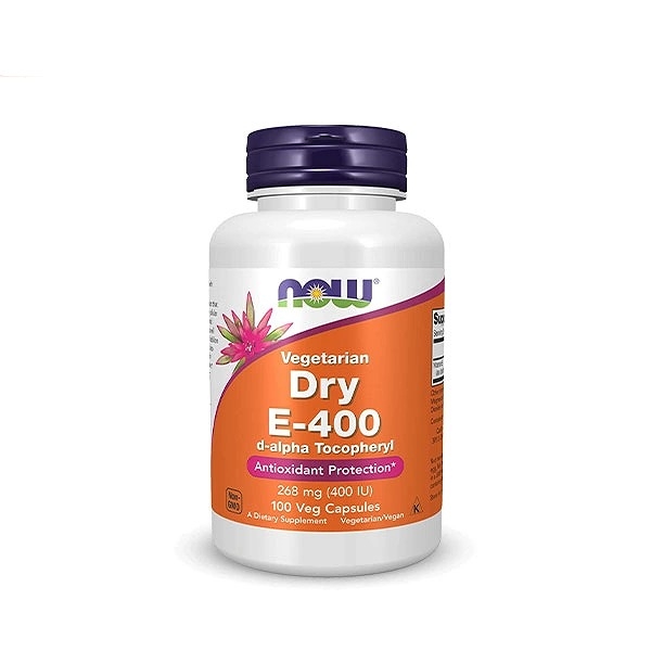 Now Foods Vitamin E-400 Vegetarian Dry Veg Capsules, 100 VCaps