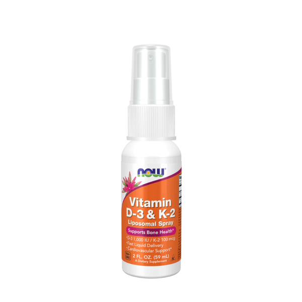 Now Foods Vitamin D-3 & K-2, Liposomal Spray 59 ml, 84 Servings Now-vitamin-d3-k2-liposomal-spray-ho-tro-xuong-khop-gymstore