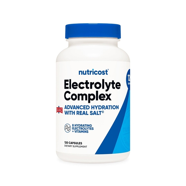 Viên bổ sung điện giải Nutricost Electrolyte Complex with Real Salt, 120 Capsules