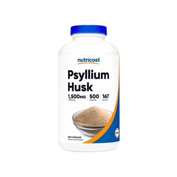 Nutricost Psyllium Husk Capsules, 500mg - 500 Capsules