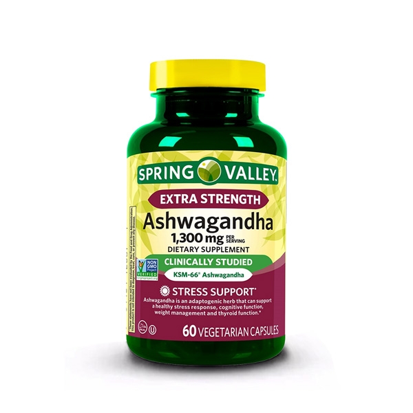 Spring Valley Extra Strength Ashwagandha 1300 mg, 60 Veg Capsules
