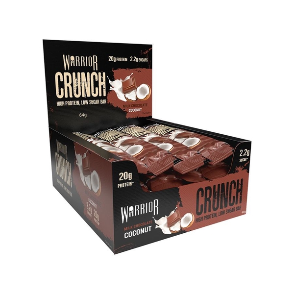 Protein Bar Warrior Crunch High Protein, Low Sugar Bar (12x64 grams)