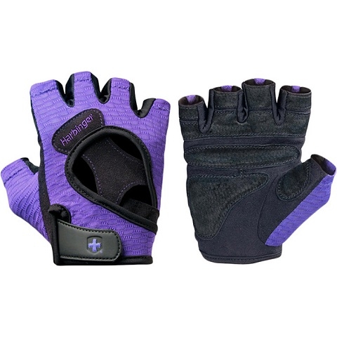 Harbinger Women's FlexFit AntiMicrobial Gloves, Purple