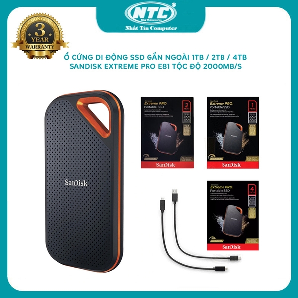 ổ Cứng Ssd 2tb Sandisk Extreme Portable V2 1tb Sandisk Portable
