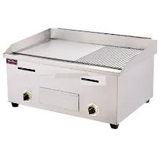 Bếp rán nửa phẳng nửa rãnh dùng điện