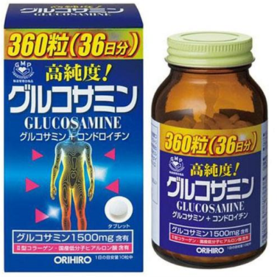 Thuốc khớp Glucosamin Orihiro 1500mg 360v Nhật Bản