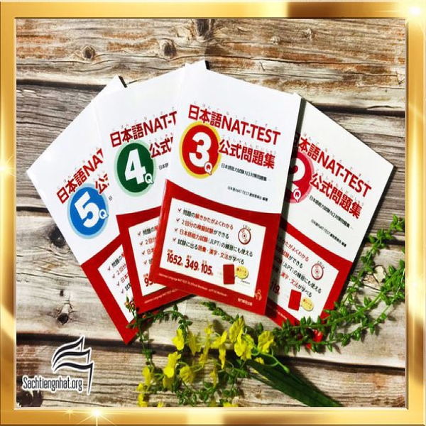 [FREESHIP] Combo 4 quyển Đề thi Nat-test 2-3-4-5kyu (Sách có kèm file nghe)