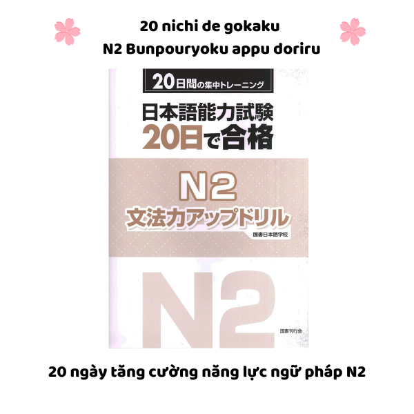 [FREESHIP] 20 nichi de gokaku N2 Bunpouryoku Appu Doriru