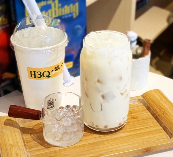 Oolong Đào Sữa Yến Mạch Trân Châu Trắng H3Q Miki Ly 400ml