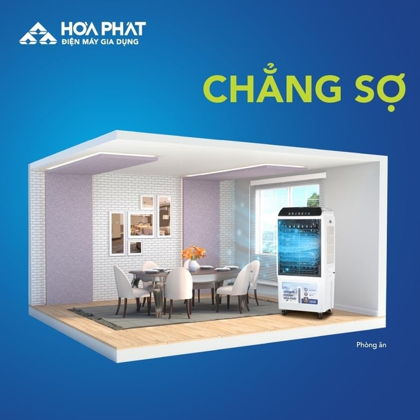 Quạt điều hoà hơi nước hoà phát 0331 lọc không khí- tạo ion - kháng khuẩn