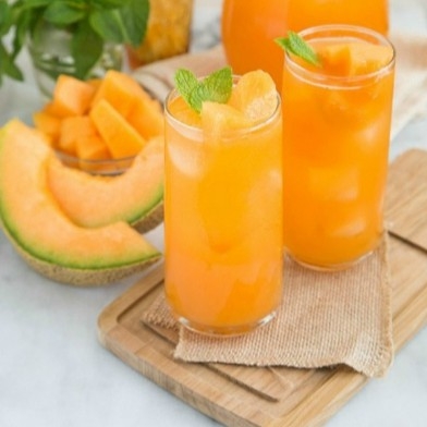 công thức pha trà đào dưa lưới