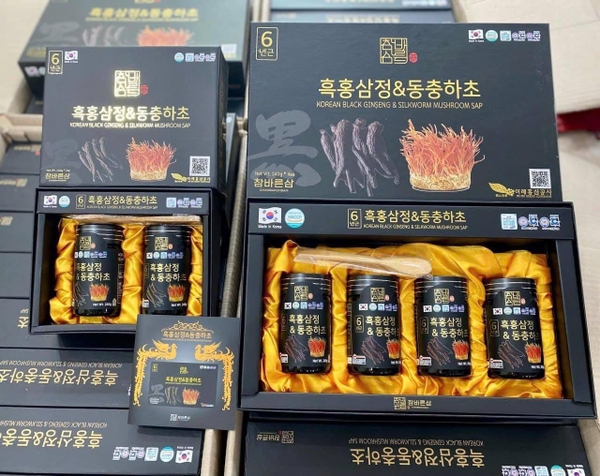 Cao Hắc Sâm Đông Trùng Chambarunsam Hàn Quốc- Hộp 2 lọ & Hộp 4 lọ