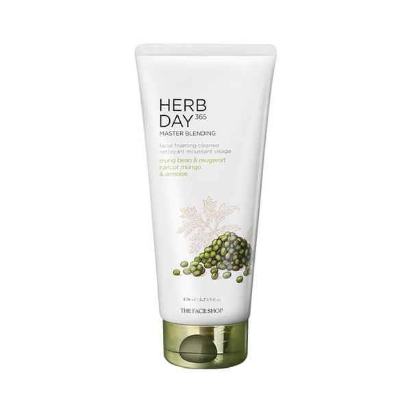 Sữa rửa mặt đậu xanh Herb Day 365 Cleansing Foam 170ml