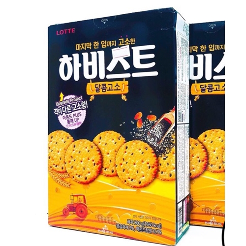 Bánh quy hạnh nhân vừng đen Lotte 300g