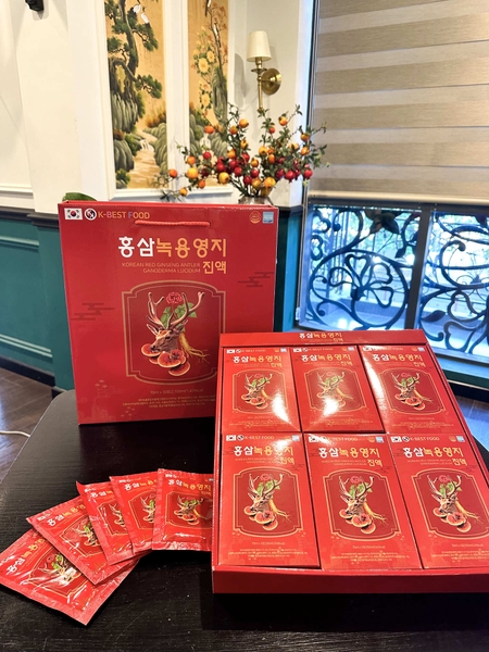 Nước Hồng Sâm Linh Chi Nhung Hươu K-Best Food (30 gói *70ml)