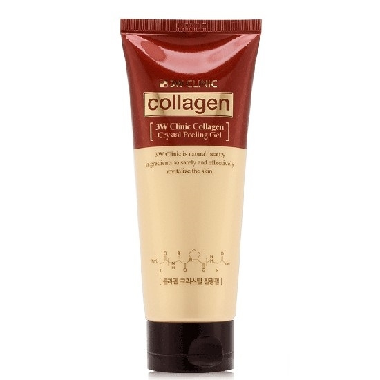 Tẩy Da Chết 3W CLINIC COLLAGEN CRYSTAL PEELING GEL 180ml