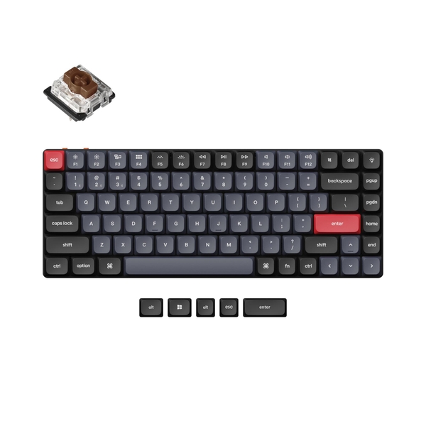 Bàn phím cơ Bluetooth Keychron K3 Pro Viền Nhôm RGB Hot Swap Brown Switch K3P-H3 (Keycap Xanh)