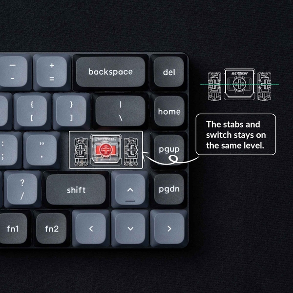 Bàn phím cơ Bluetooth Keychron K7 Pro Viền Nhôm RGB Hot Swap Gateron Low Profile