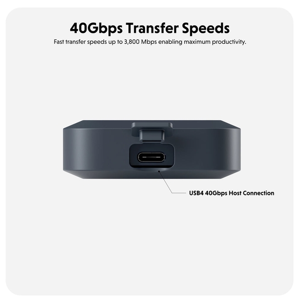 Box Ổ Cứng SSD HyperDrive Next USB4 SSD Enclosure Tương Thích iPhone 15 Series HD5001GL