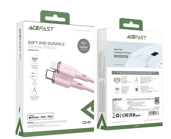 Cáp ACEFAST USB-C to Lightning MFI (1.2m) - C2-01
