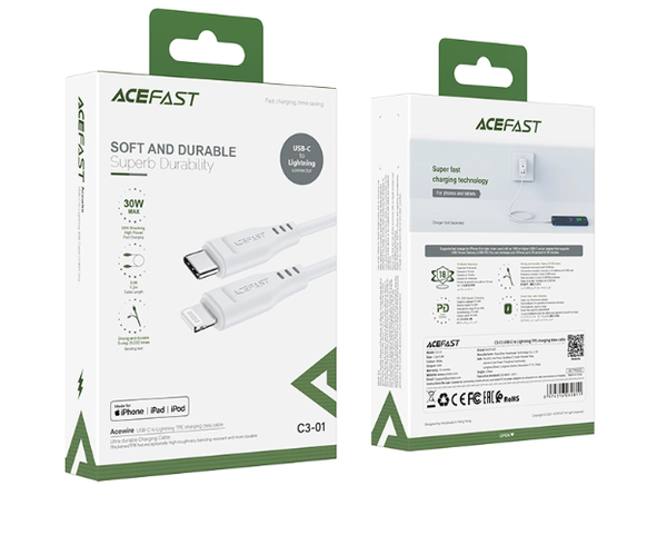 Cáp ACEFAST Type C to Lightning (1.2m) - C3-01