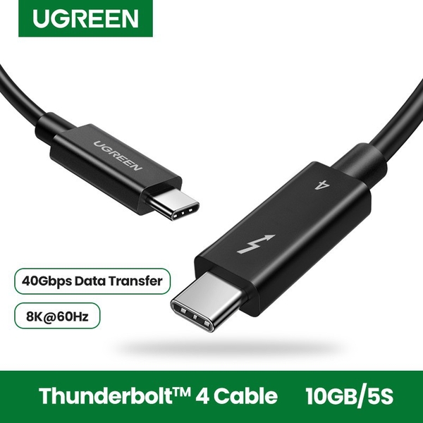 Cáp UGREEN Thunderbolt 4 Type C Male To Male Cable 0.8m US501