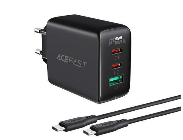 Sạc ACEFAST PD3.0 65W 3 cổng USB-C+USB-C+USB-A - A13