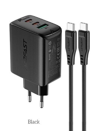 Sạc ACEFAST PD3.0 65W 3 cổng USB-C+USB-C+USB-A - A13