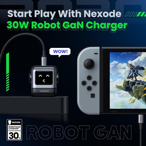 Củ Sạc Nhanh Robot GaN Nexode RG 30W UGREEN CD359