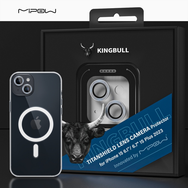 Dán Lens Camera MIPOW Kingbull IPHONE 15 / 15 Plus Titanshield Protector