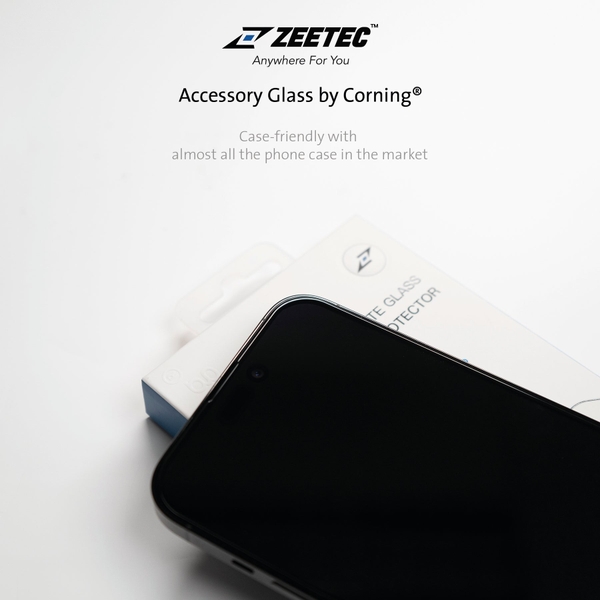 Miếng dán cường lực CORNING ZEETEC trong suốt cho iPhone 14 & iPhone 13 Series