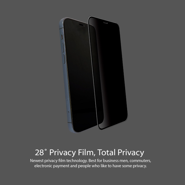 Miếng dán cường lực kèm khung trợ dán HODA chống nhìn trộm cho iPhone 12 Pro Max