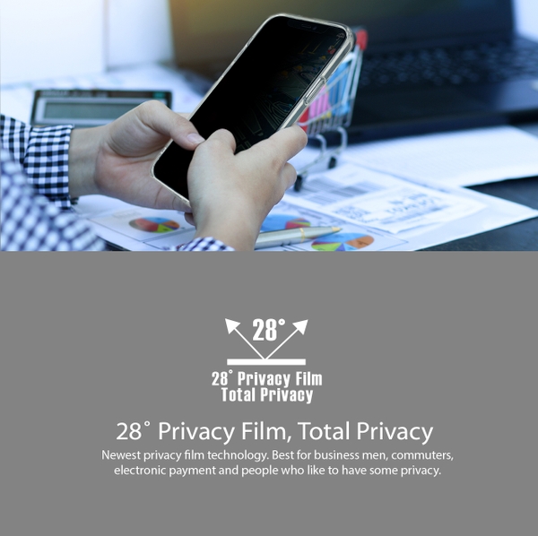 Miếng dán cường lực kèm khung trợ dán HODA chống nhìn trộm cho iPhone 12 Pro Max