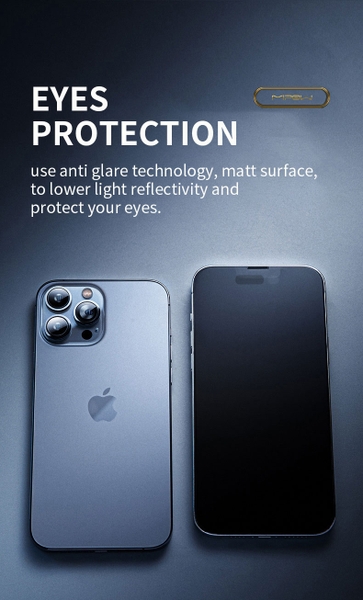 Miếng dán cường lực mờ chống vân tay MIPOW KINGBULL ANTI-GLARE PREMIUM HD (2.7D) cho iPhone 14 | 14 Plus | 14 Pro | 14 Pro Max