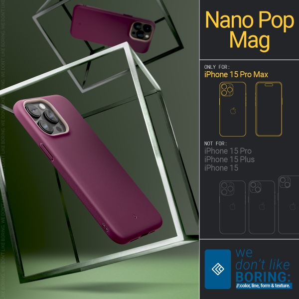 Ốp Lưng iPhone 15 PRO MAX SPIGEN Caseology Nano Pop Magfit